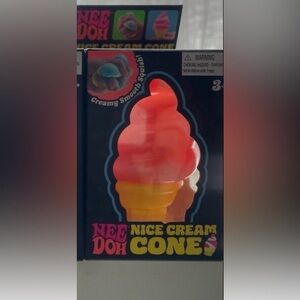 Nee Doh Nice Orange Ice Cream Cone Squishy Toy Sold out everywhere only  1 Left!